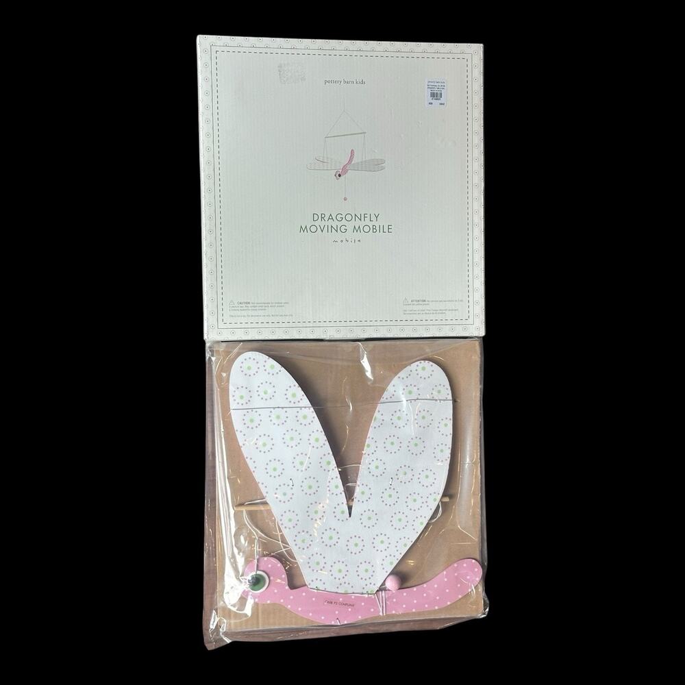 Pottery Barn‎ Kids Dragonfly Moving Hanging Mobile Large Pink Baby Nursery Room